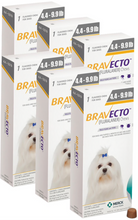 Load image into Gallery viewer, 6x Bravecto XS Chews for Dogs (4.4-9.9 lbs)