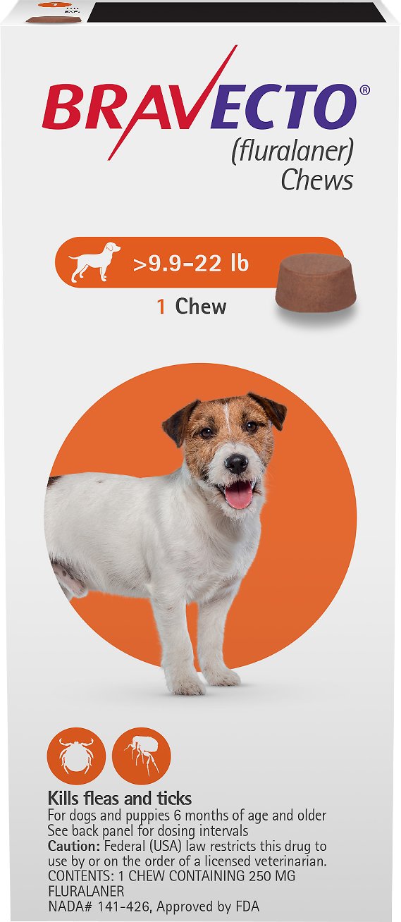 Bravecto S Chews for Dogs (9.9-22 lbs)