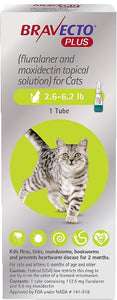 Bravecto Plus Topical Solution for Cats  (2.6-6.2 lbs)